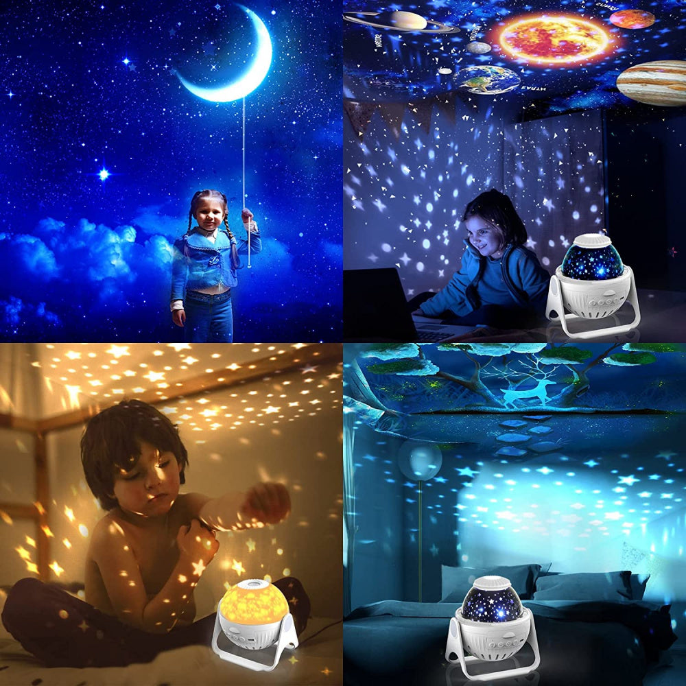 Projetor Galáxia Prime com 7 estilos Diferentes